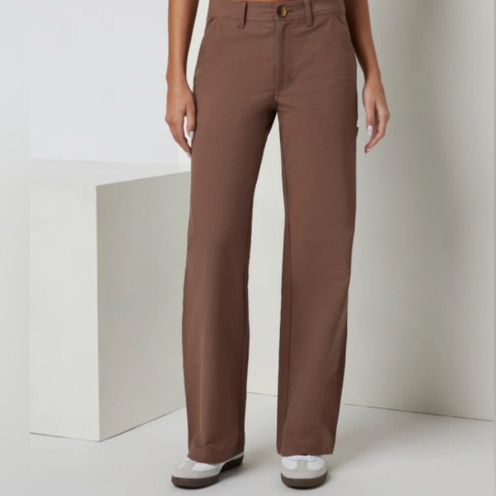 Vuori Getaway Carpenter Pant Stretch Wide Leg Color Clove, Size XS
